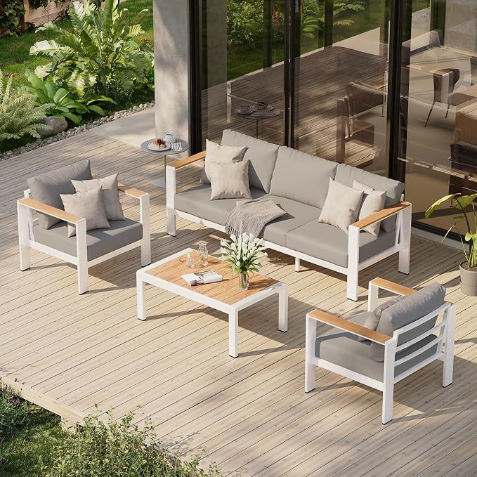 Aluminum Outdoor Patio Furniture Set by Oasbira