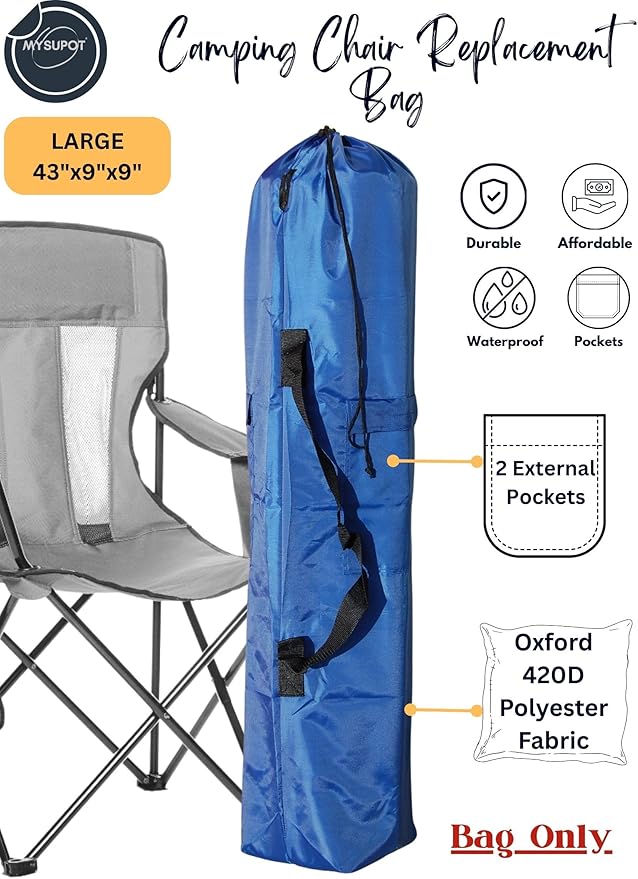 43"x9"x9" Replacement Bag for Folding Camping Chair, Camp Chairs, Yoga Mat - Image 2