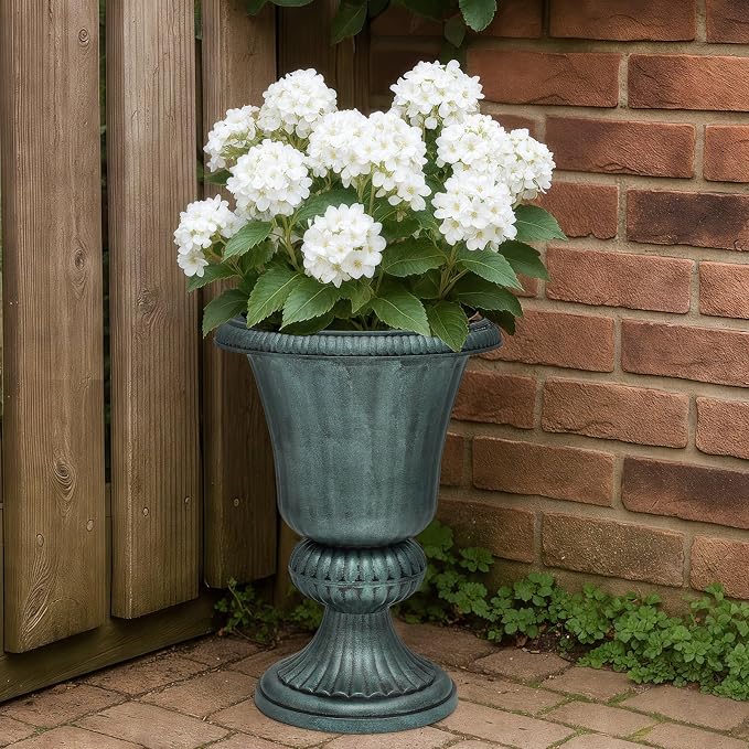 Magshion 20" Urn Planter for Outdoor and Indoor Plants, Large Decorative Front - Image 4