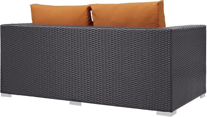 Modway Convene Wicker Rattan Outdoor Patio Loveseat - Image 4