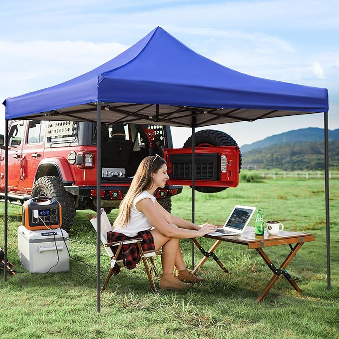 BestOffice Canopy Tent, 10X10 FT Pop Up Canopy Outdoor Instant Tent Slant Legs - Image 2