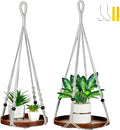 2 Pack Macrame Plant Hanger | Plant Hanger Indoor, Hanging Planter Shelf | by Shineloha