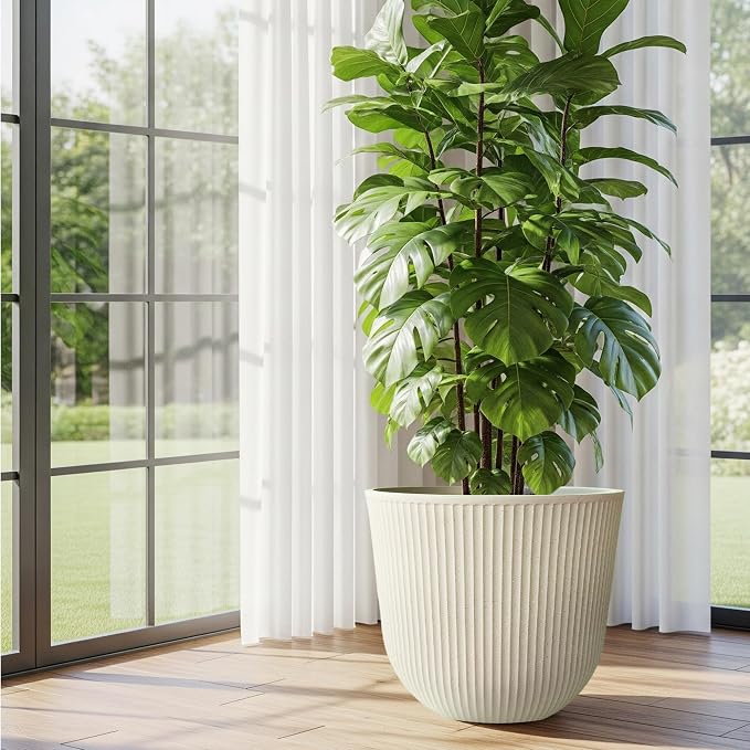 WORTH Garden Round Large Planter Pot 1-Pack - Image 2