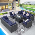 BULEXYARD 9 Piece High Back Outdoor Sectional Seating by BULEXYARDFURNITURE