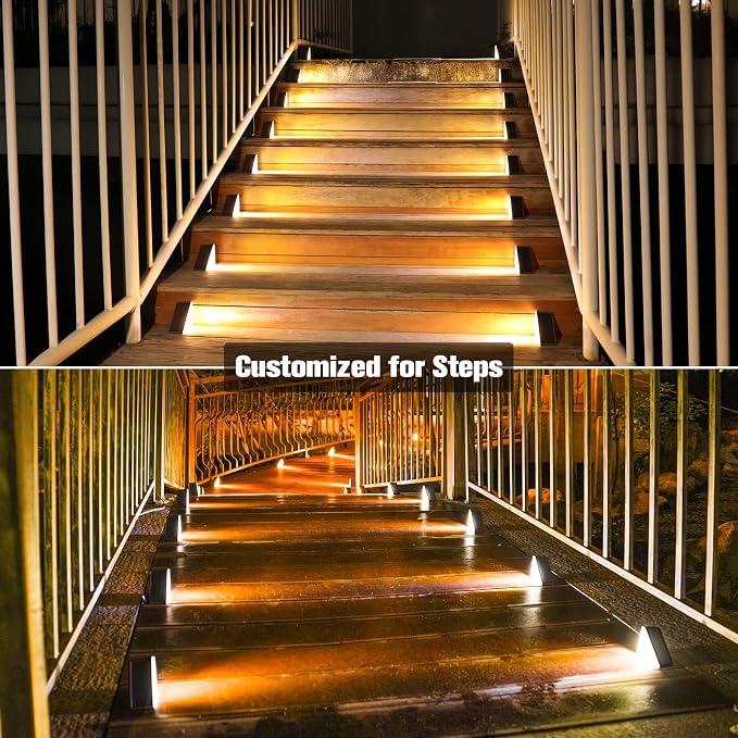 VOLISUN Solar Step Lights Outdoor Waterproof, LED Outdoor Stair Lights - Image 4