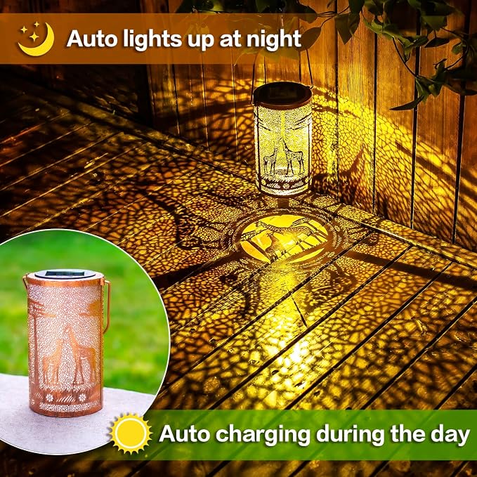 Giraffe Solar Lanterns Outdoor Waterproof Hanging Solar Lights Giraffe Gifts - Image 4