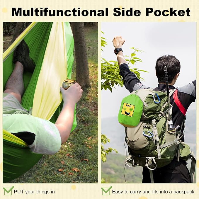 SZHLUX Camping Hammock Double & Single Portable Hammocks - Image 6