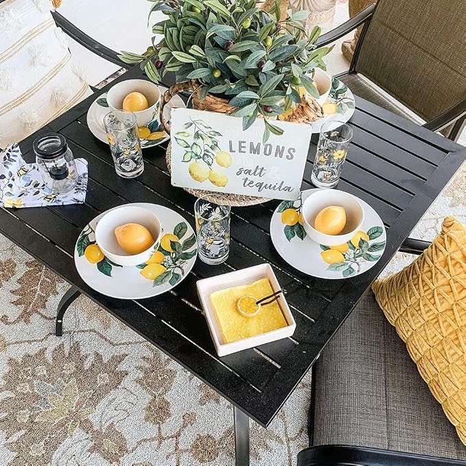 PHI VILLA 5 Piece Patio Dining Set Clearance - Image 9