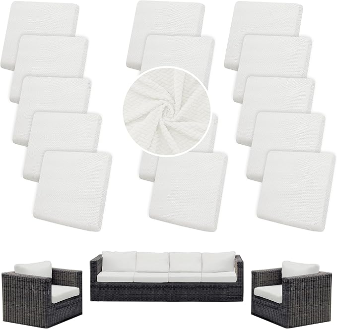 Outdoor Cushion Covers Set, Replacement by SUKAIKEQA