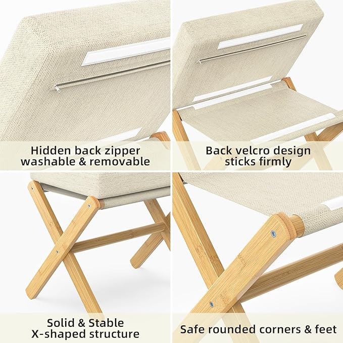 Foldable Foot Stool Ottoman, Modern Foot Rest - Image 4