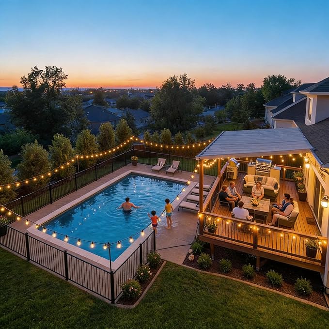 RTTY Dense-Glow 200FT Outdoor String Lights Expandable System - Image 6