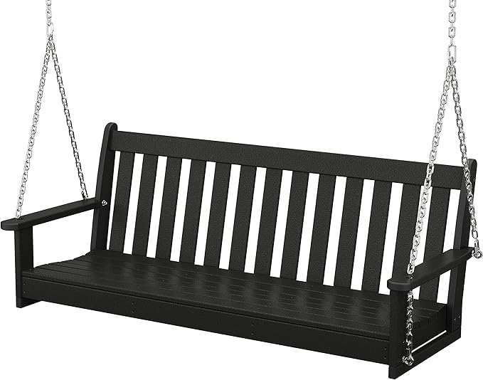 POLYWOOD GNS60BL Vineyard 60" Outdoor Swing by POLYWOOD