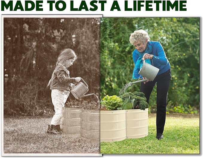 Plant & Plot Galvanized Raised Garden Beds Outdoor // 3×3×1 ft Planter Raised - Image 2