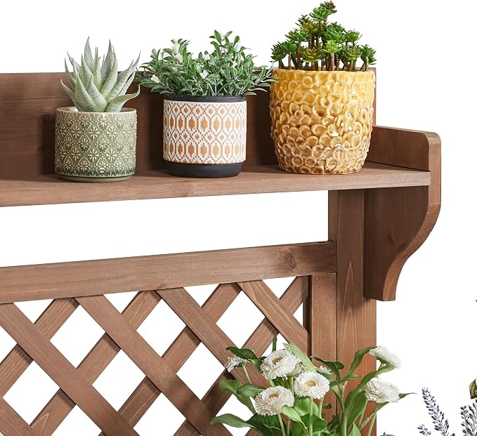 Yaheetech Potting Bench Table Outdoor Garden Horticulture Wooden Workstation - Image 5