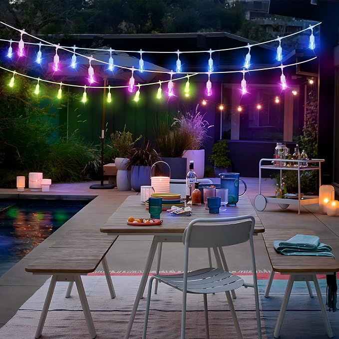 100FT RGB Solar Outdoor String Lights - Image 7