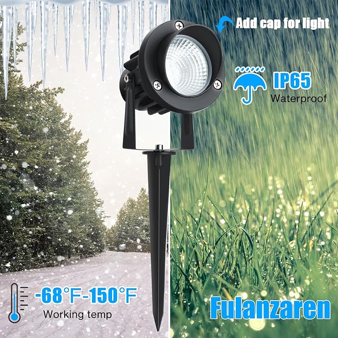 20W Outdoor RGB LED Spotlights 4 Pack, 120V 1000lm - Image 7