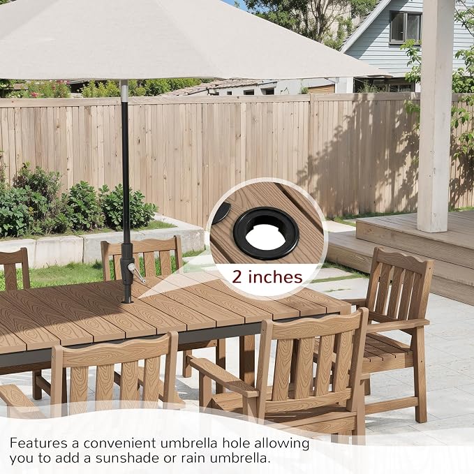 Stoog 7-Piece All-Weather Patio Dining Set, HIPS Dining Table - Image 6