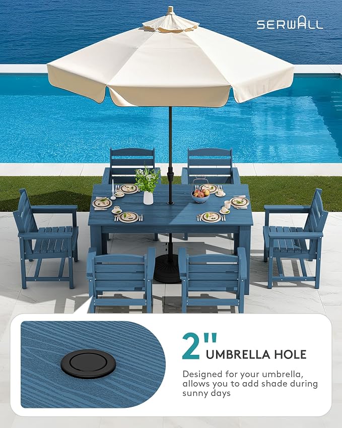 SERWALL HDPE Dining Set for 4, Outdoor Dining Sets for 4 Person - Image 4