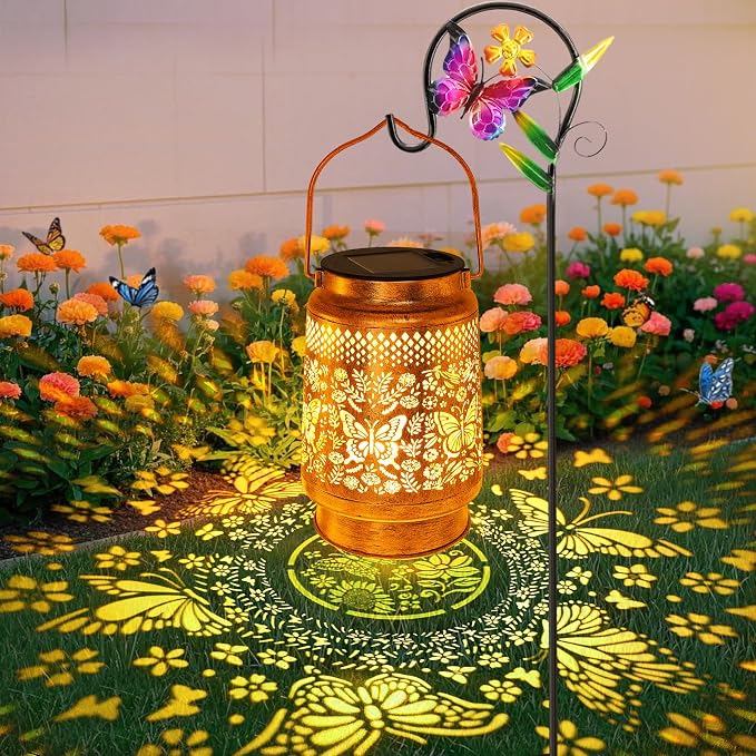 Solar Lanterns Outdoor Butterfly Garden Decor, Gifts by stadeco