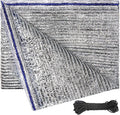70% Aluminum Foil Shade Cloth Mesh No Grommets Silver Tarps Fabric Privacy by UNIUP