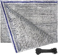 70% Aluminum Foil Shade Cloth Mesh No Grommets Silver Tarps Fabric Privacy by UNIUP