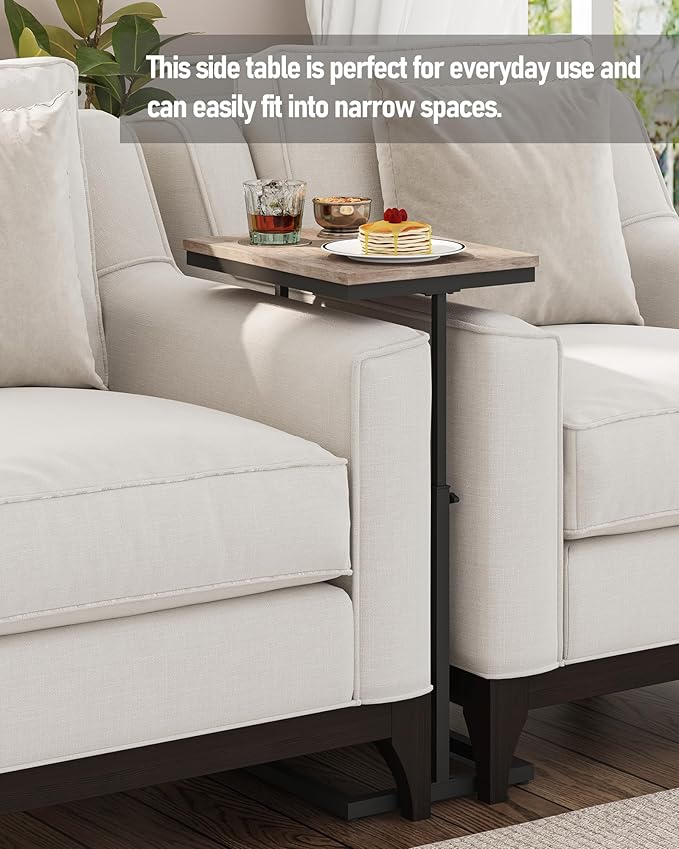 TUTOTAK End Table, Side Table, Tall Couch Table, Sofa Table, Living Room - Image 3