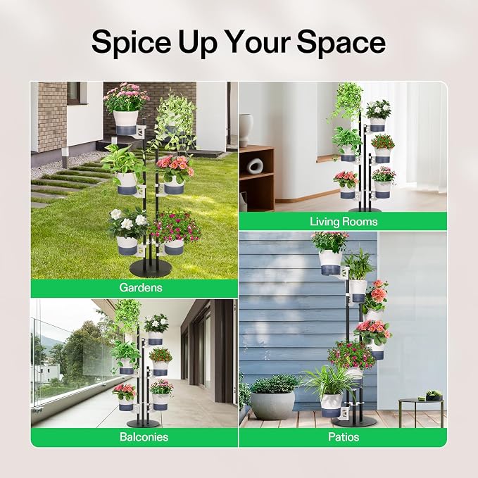 VIVOSUN Metal Plant Stand, 6-Tier Tall Vertical Planter Tower - Image 7