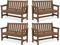 SERWALL Outdoor Bench, HDPE Outdoor Benches Weatherproof, 2-Person Garden Bench by SERWALL