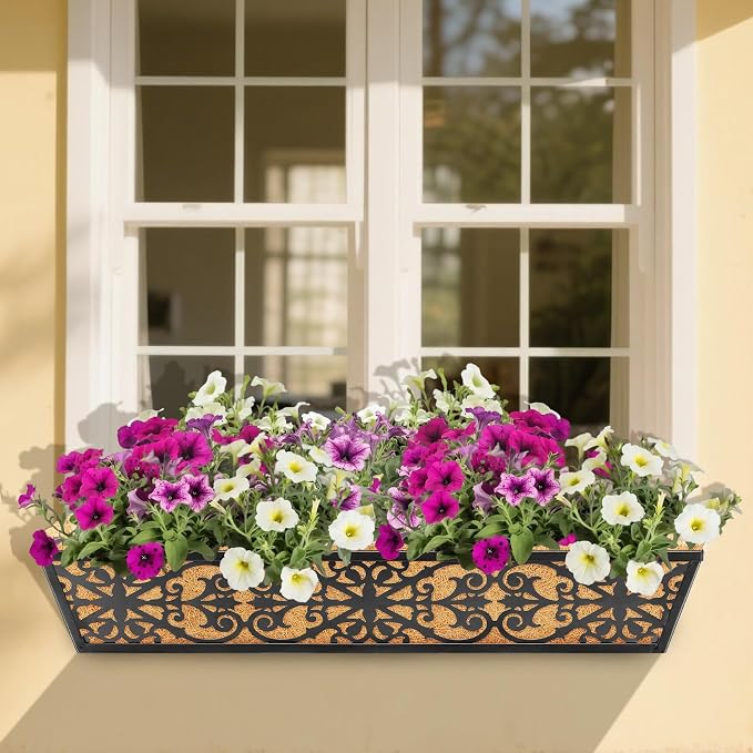 4 Pack 30 Inch Window Boxes Planters Railing Planter Box - Image 9