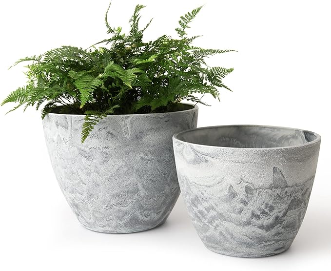 LA JOLIE MUSE Flower Pots Outdoor Garden Planters, Indoor Plant Pots by LaJol%C3%ADeMuse