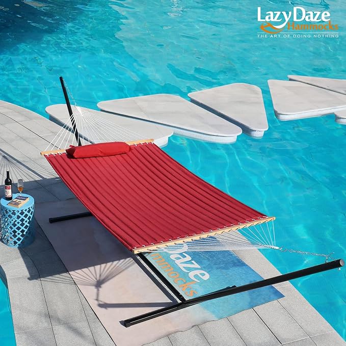 Lazy Daze Hammocks 12 FT Double Quilted Fabric Hammock - Image 7