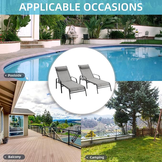 EROMMY Patio Chaise Lounge - Image 8