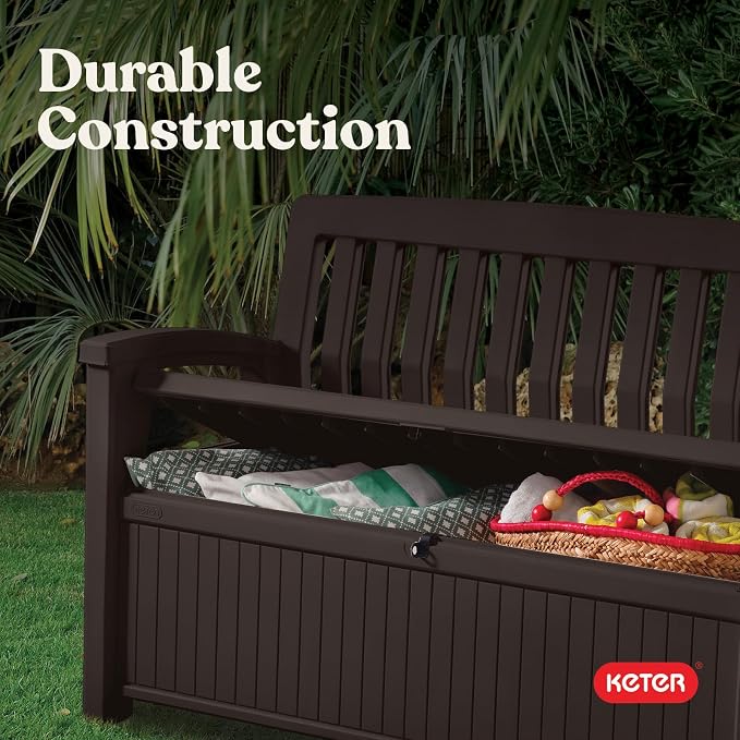 Keter 60 Gallon Storage Bench Deck Box - Image 12