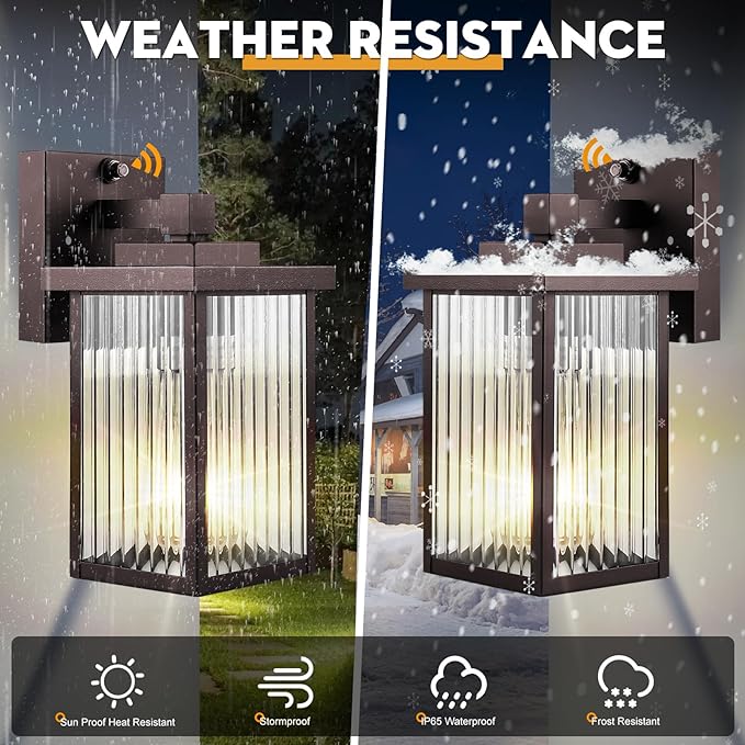 Outdoor Wall Lights for House Exterior, Dusk to Dawn Porch Lights Outdoor - Image 4