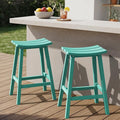 Ciokea 2 Set 29" Outdoor Bar Stools Heavy Duty HDPE Outdoor Stools Weatherproof by CIOKEA