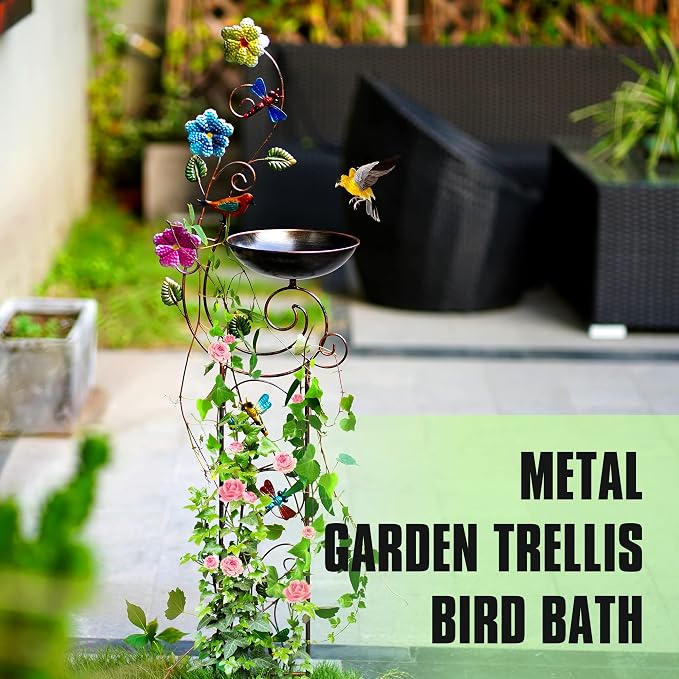 57" Height Metal Bird Bath - Image 6