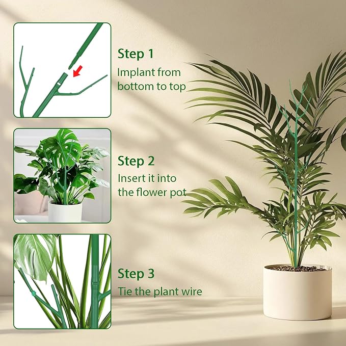 15 Pack Stackable Plant Supports Stakes, Sturdy Garden Trellis - Image 6