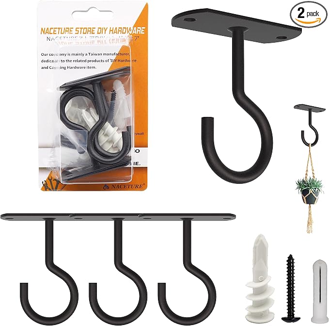 NACETURE Ceiling Hooks Heavy Duty 2 Pack by NACETURE