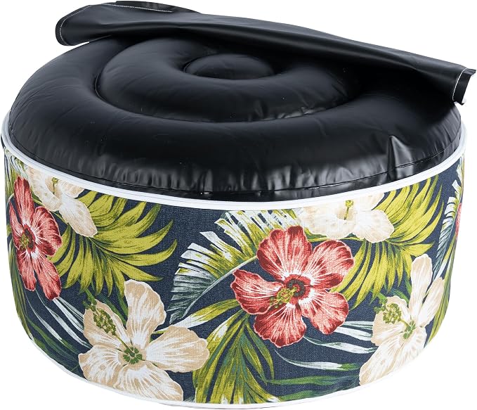 Magpie Fabrics Indoor/Outdoor Inflatable Stool Ottoman Pouf, Water Repellent - Image 5