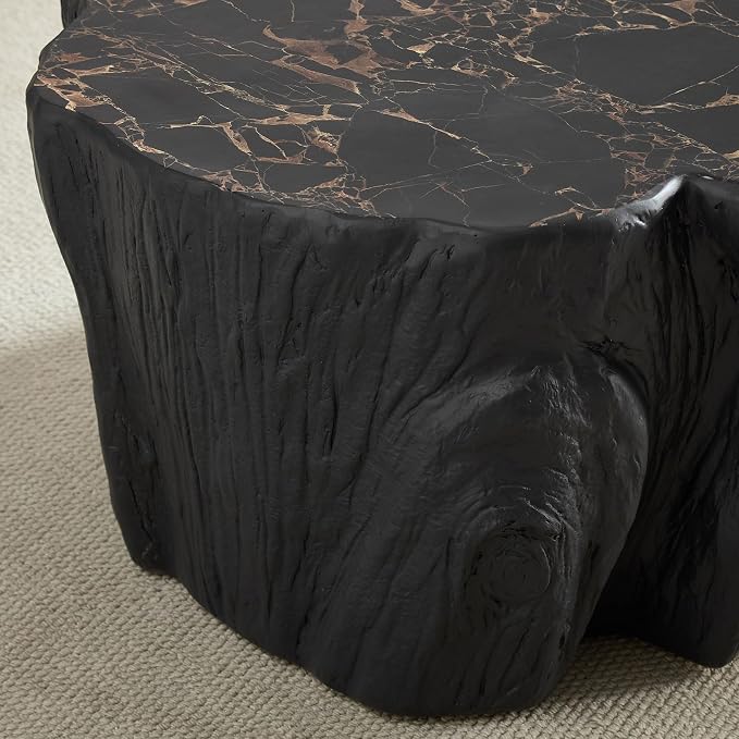48.62" Coffee Table Modern Unique Shape Fiberglass Center Table - Image 5