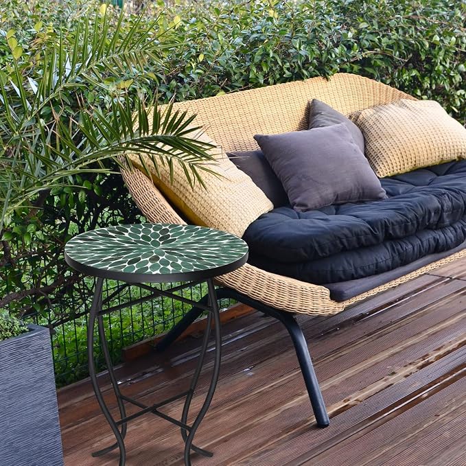 VCUTEKA Mosaic Outdoor Side Table - Image 2