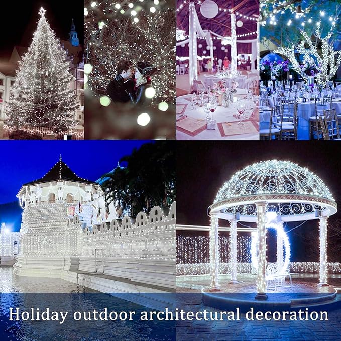 4 Pack Solar Powered Copper Wire String Lights Outdoor, Total 400LED Waterproof - Image 5