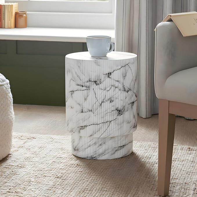 Christopher Knight Home Parson Patio Lightweight Concrete Round Coffee Table - Image 5