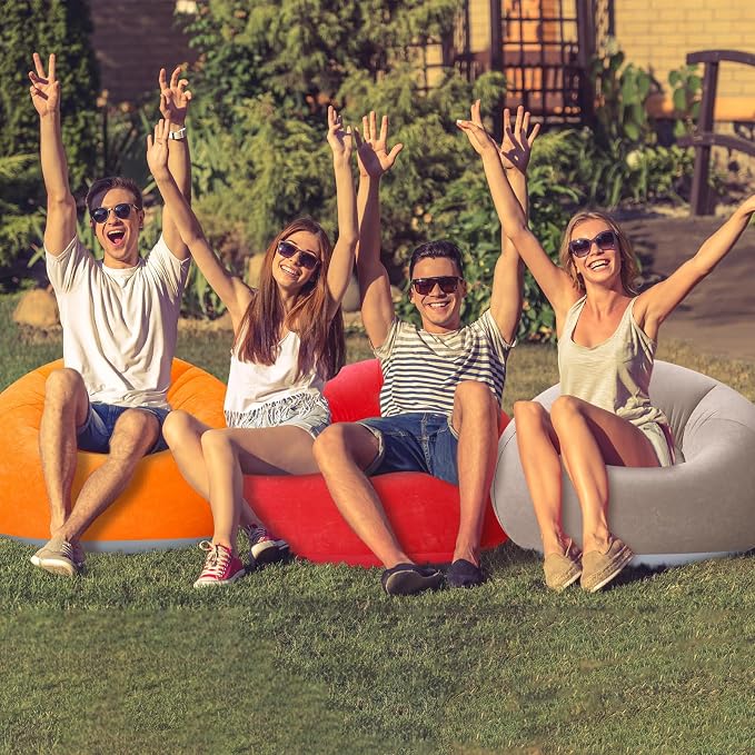 Realspring Inflatable Bean Bag Chairs Outdoor Blow up Camping Chairs Inflatable - Image 2