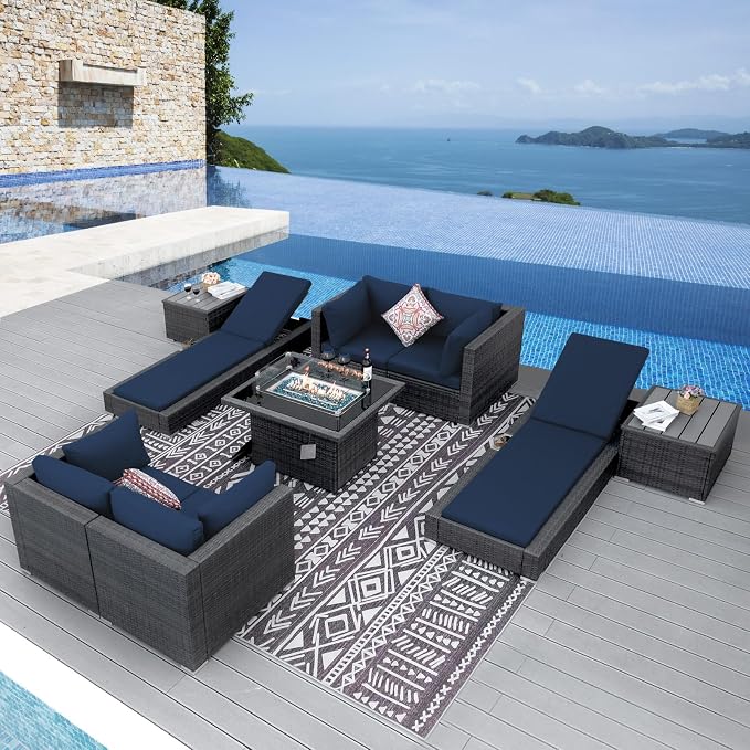 NICESOUL 9 Piece Patio Furniture Set by NICESOUL
