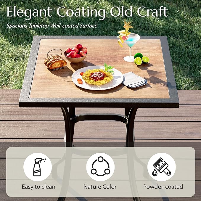 AECOJOY Outdoor Height Bar Table, High Top Outdoor Pub - Image 4