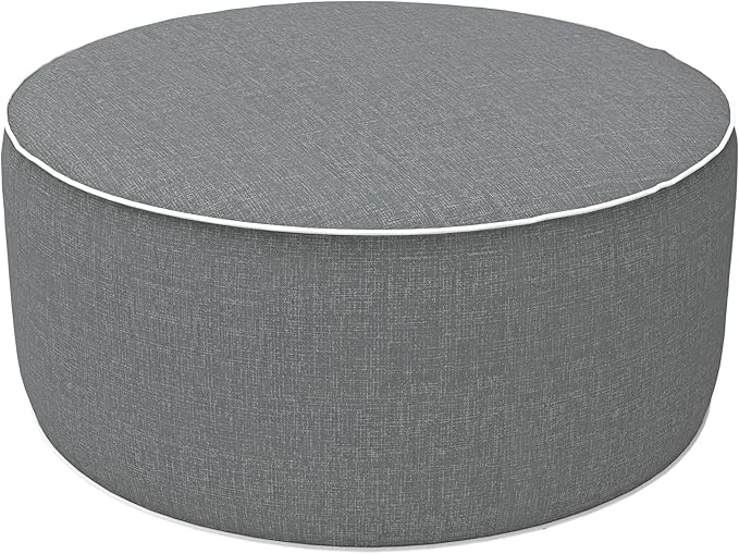 LVTXIII Outdoor/Indoor Inflatable Ottoman, Portable Round Pouf Ottoman by LVTXIII