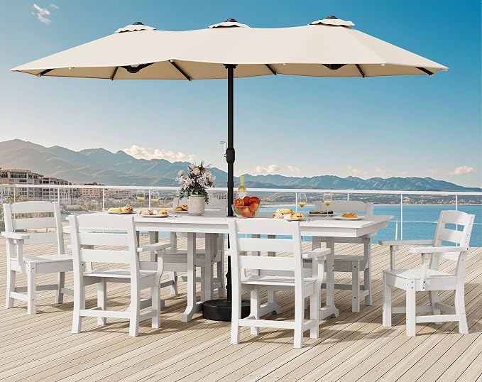 YITAHOME HDPE Chairs Set of 2, Sturdy Patio Chair w/Max Bearing 330 LBS - Image 2