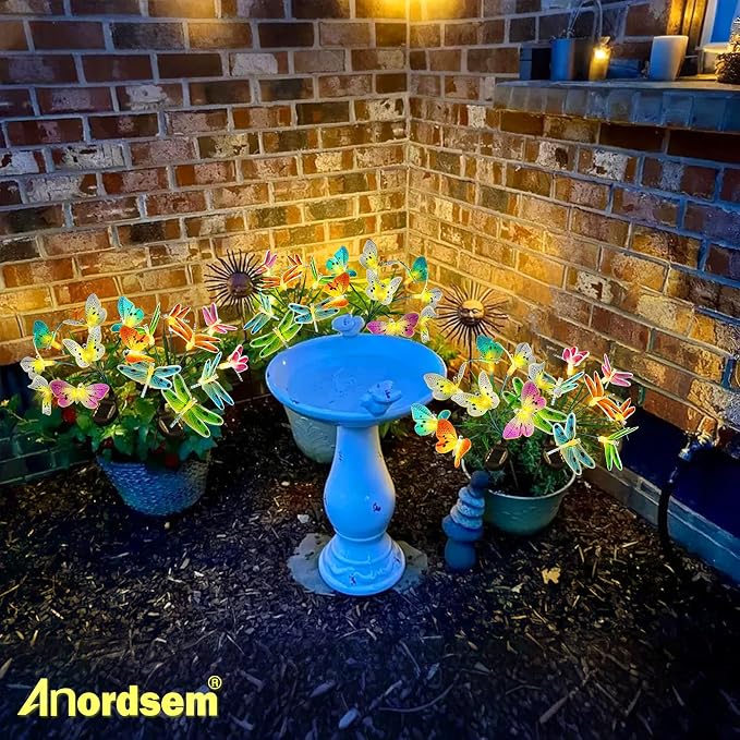 Anordsem Solar Garden Lights Outdoor: 8 Removable Fiber Optic Fabric - Image 7