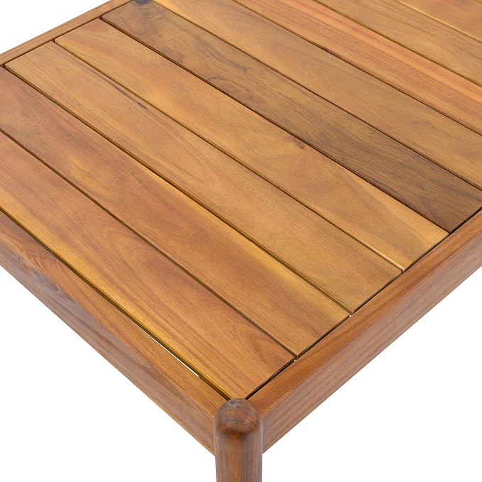 Christopher Knight Home Lenor Patio Acacia Wood Coffee Table, Solid Wood - Image 9